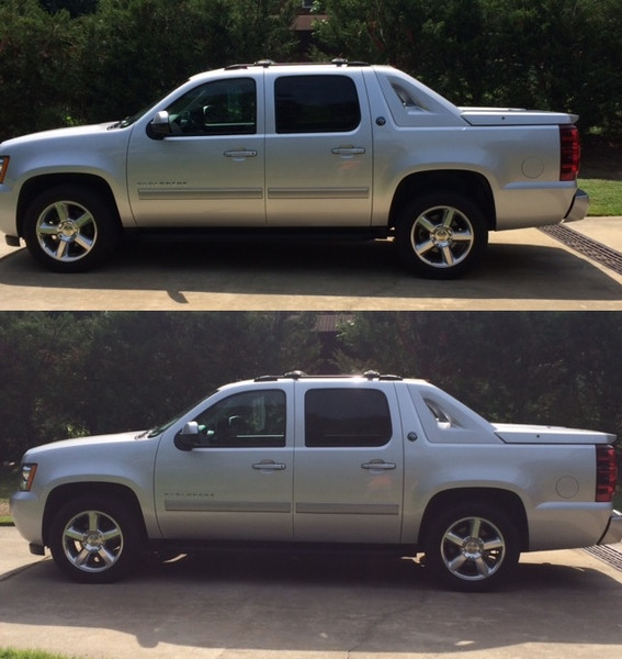 2013 Chevrolet - McGaughys Rear Leveling Kit, Factory 20" Wheels & Tires (Before & After)