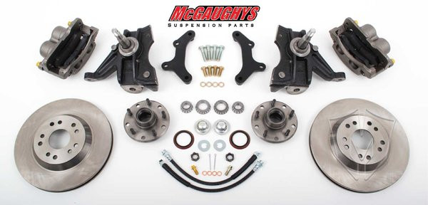 GMC C-10 1963-1970 13" Front Disc Brake Kit & 2.5" Drop Spindles; 5x5 Bolt Pattern - McGaughys Part# 63151