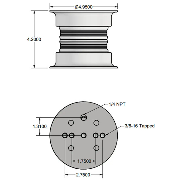 Universal Air Air House Mini U9000 Air Spring W/ Bead Plates - Switch ...