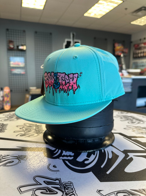 Bubblegum Teal Flat Bill Snapback Hat - Classic Fit
