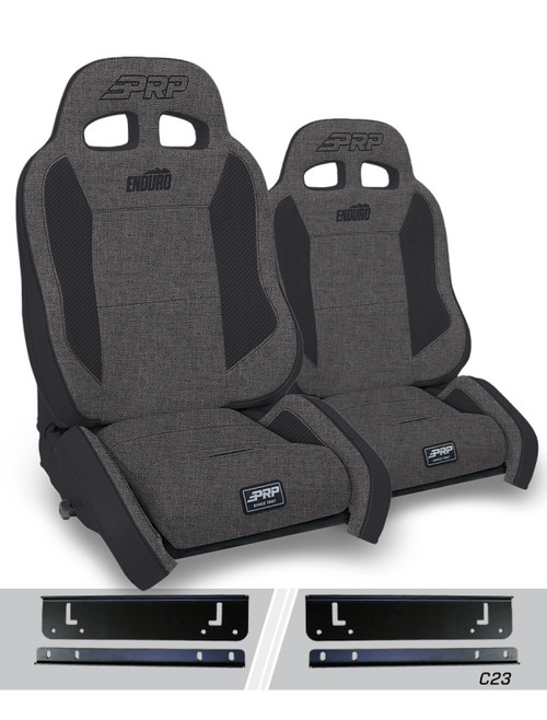 PRP 97-02 Jeep Wrangler TJ Enduro Elite Suspension Seat Crawl Edition - Gray (Pair) - A90010-C23-54 Photo - Primary