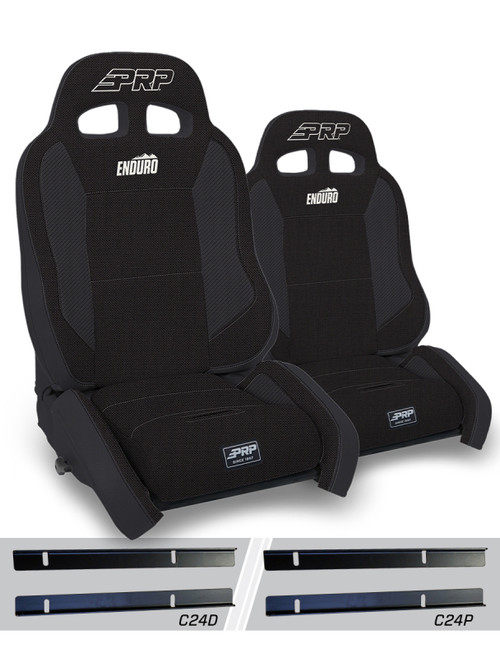 PRP 03-06 Jeep Wrangler TJ Enduro Elite Suspension Seat Crawl Edition - Black (Pair) - A90010-C24-50 Photo - Primary