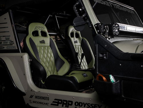 PRP 03-06 Jeep Wrangler TJ Enduro Elite Suspension Seat Crawl Edition - Gray (Pair) - A90010-C24-54 Photo - Close Up