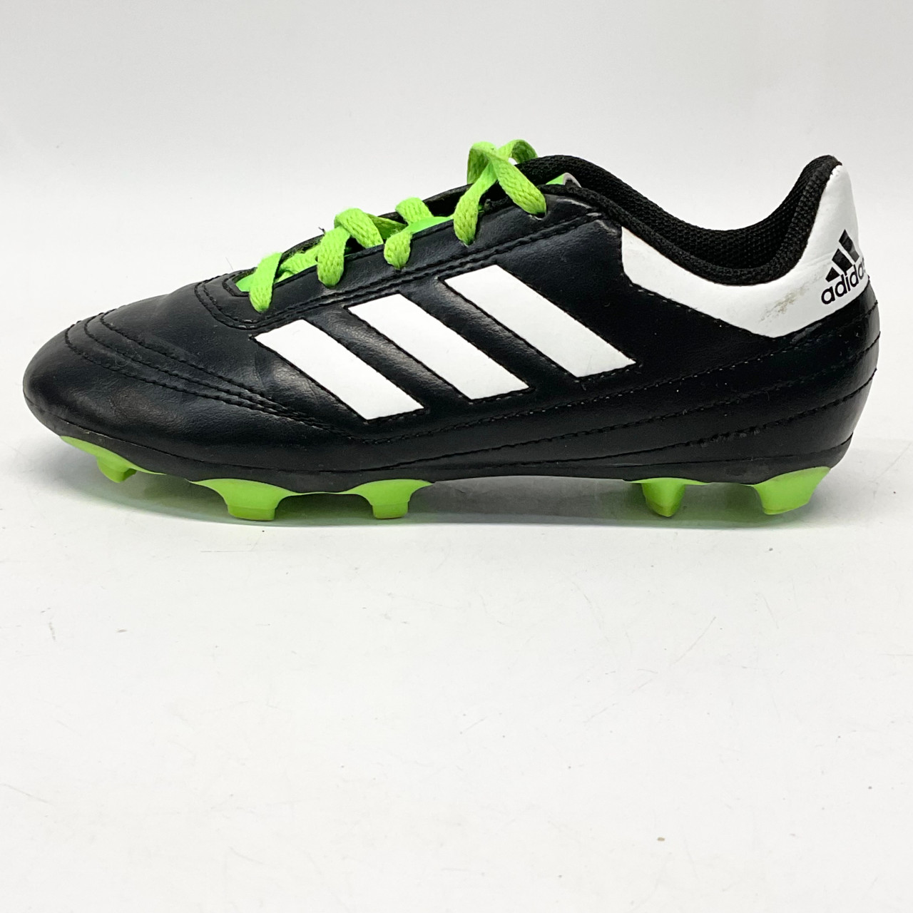 Used Adidas Soccer Cleats Black And Neon Green Junior 01