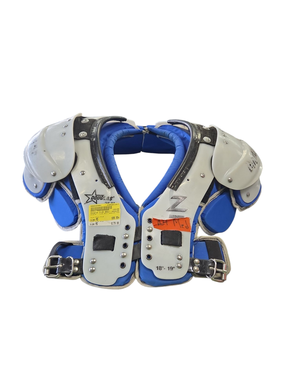 Used Douglas Z-25 ADULT SHOULDER PADS MD Football Shoulder Pads