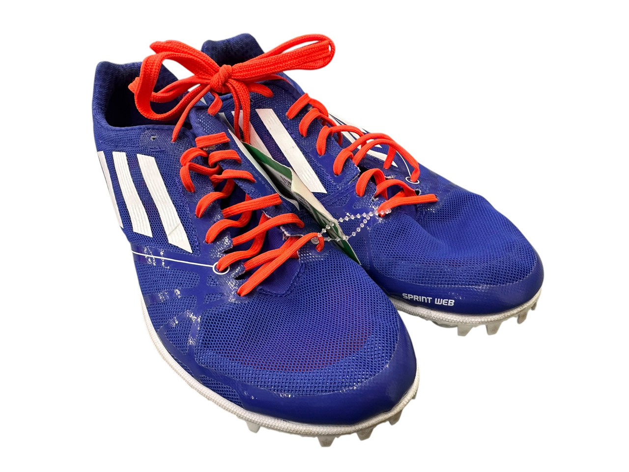Used Adidas ADIZERO SPRINT WEB Track Field Cleats Adult Royal