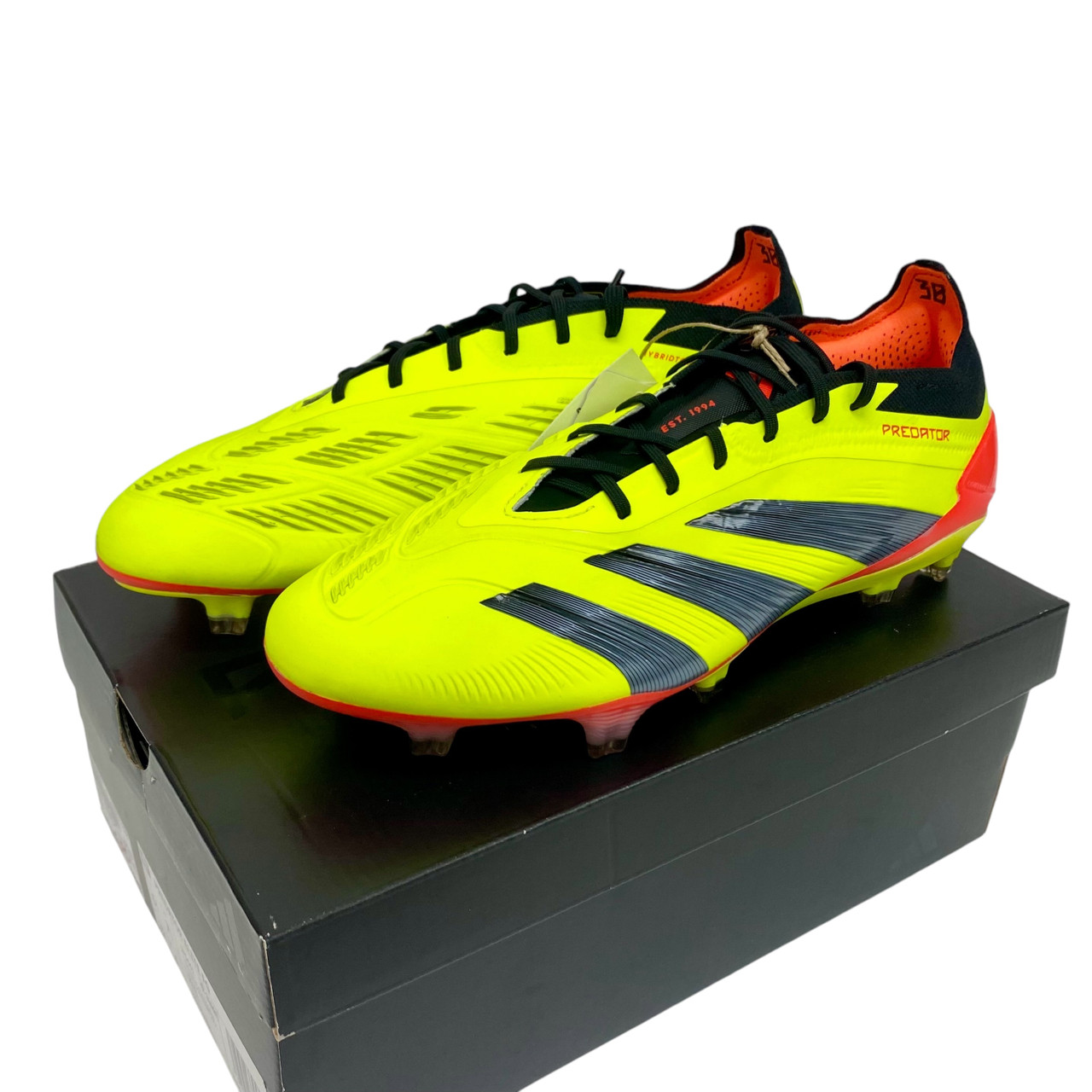 Used Adidas PREDATOR ELITE FIRM GROUND Soccer Cleats Optic Yellow