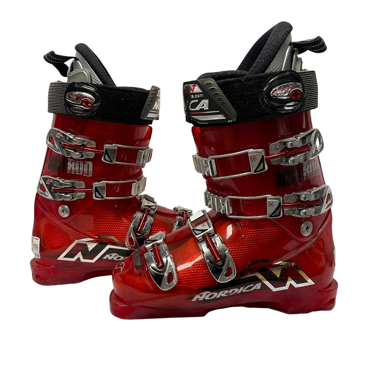 Used Nordica HOT ROD Mens DH Ski Boot Red 270 MP - M09 - W10