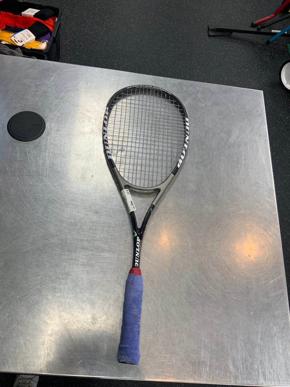 Used Dunlop MUSCLE WEAVE Adult Squash Racquet Grey Unknown