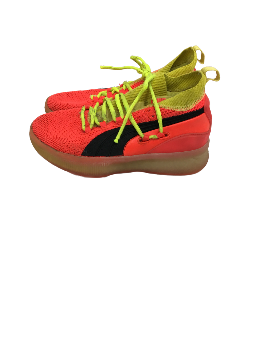 Used Puma CLYDE COURT Basketball Shoes Y Orange And Gold Junior 05