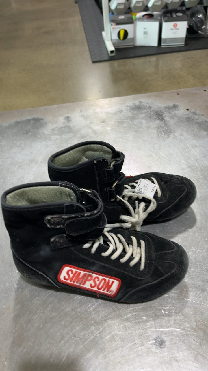 Used SIMPSON RACING SHOES SZ 7 Mens Boots Black Senior 7