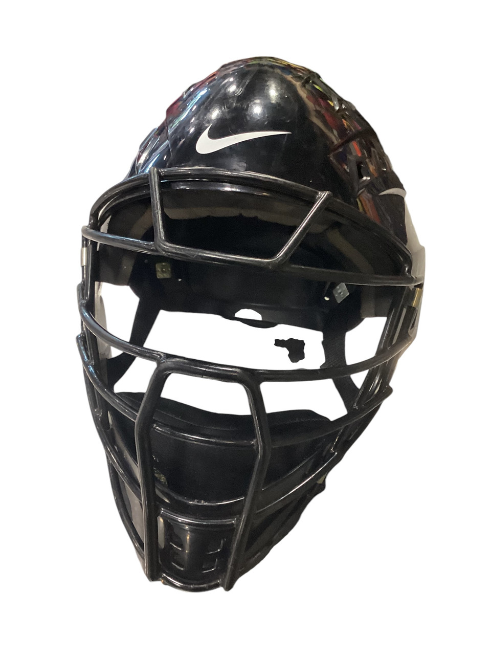 Used Nike BLACK CATCHERS HELMET Catchers Helmet w/Mask Black LG