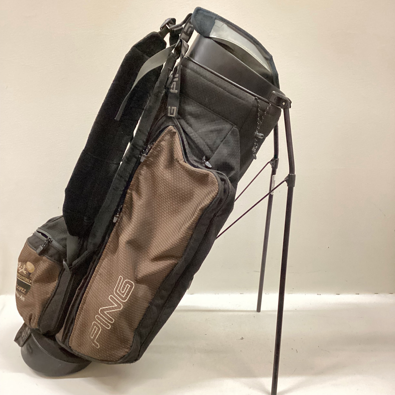 Used Ping HOOFER 2 Mens Stand Bag Black And Copper