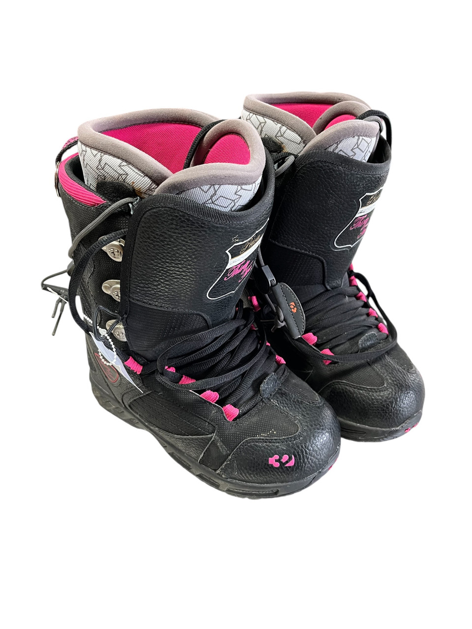 Used ThirtyTwo PRION Girls Snowboard Boots Black Youth - Main Image