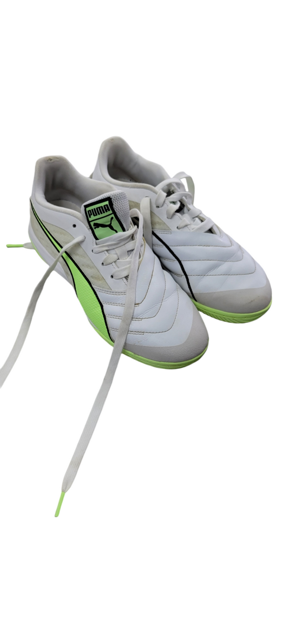 Used Puma Soccer Indoor Shoes White Senior 6.5