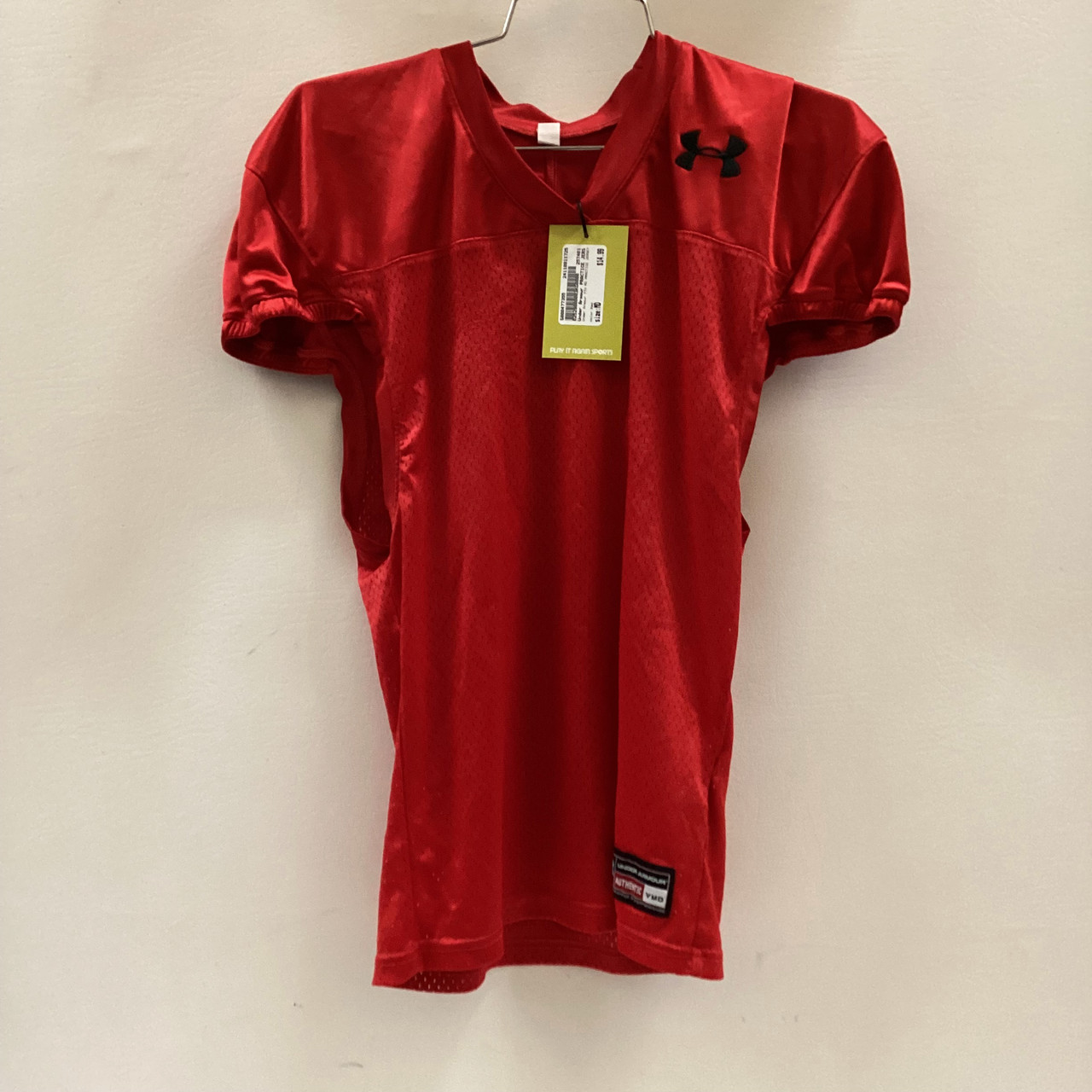 Used Under Armour YTH MD PRACTICE JERSEY FB Top Youth Red MD