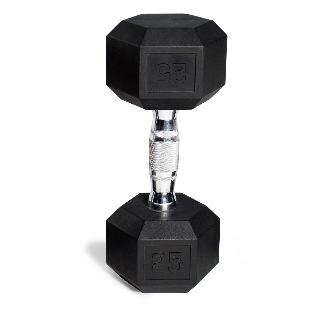 CAP HEX RUBBER 25 LB Exercise/Fitness / Dumbbells