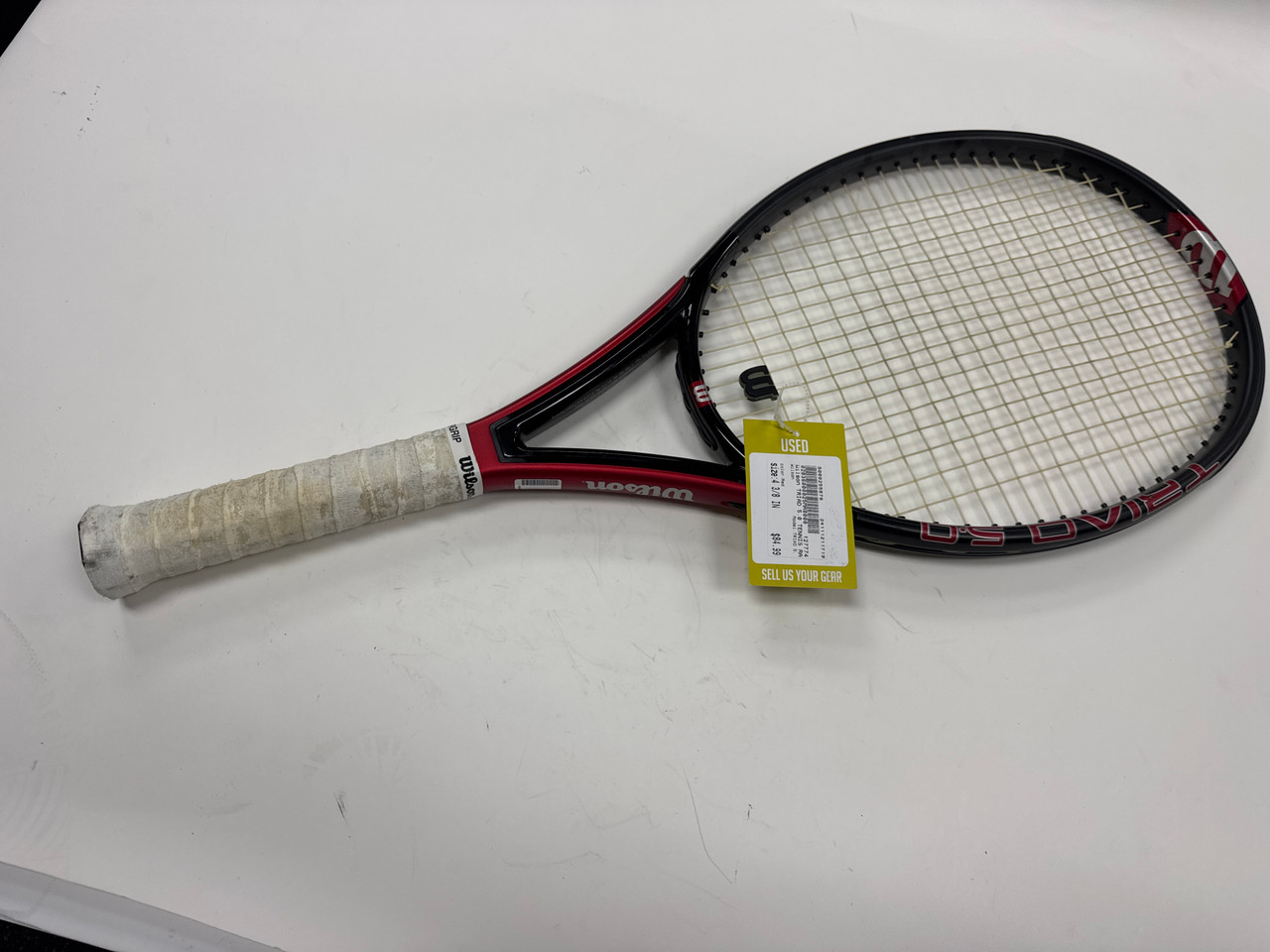 Used Wilson TRIAD 5.0 Adult Tennis Racquet Red 4 3/8