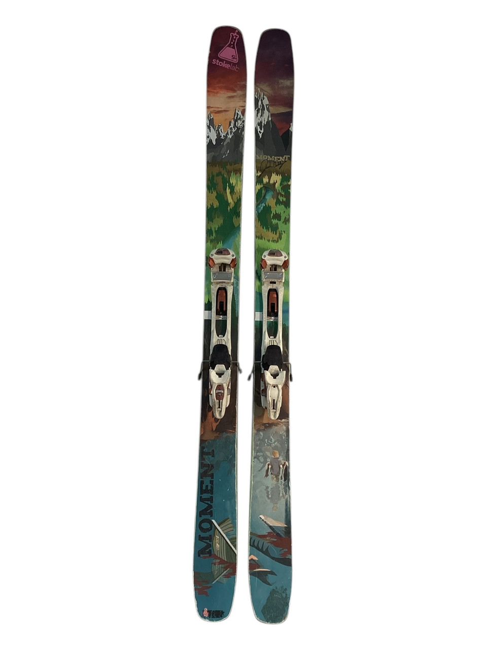 Used MOMENT JOSH BIBBY 118 Mens DH Ski/Binding Green 185 cm
