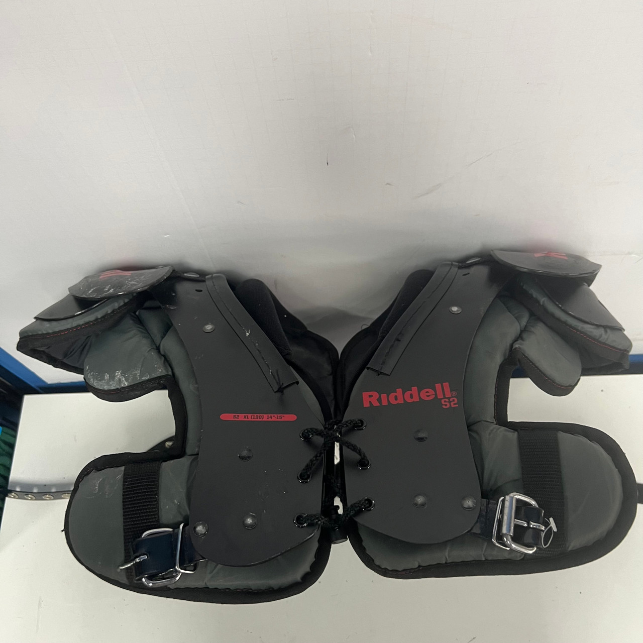 Used Riddell S2 FB Shoulder Pads Black XL
