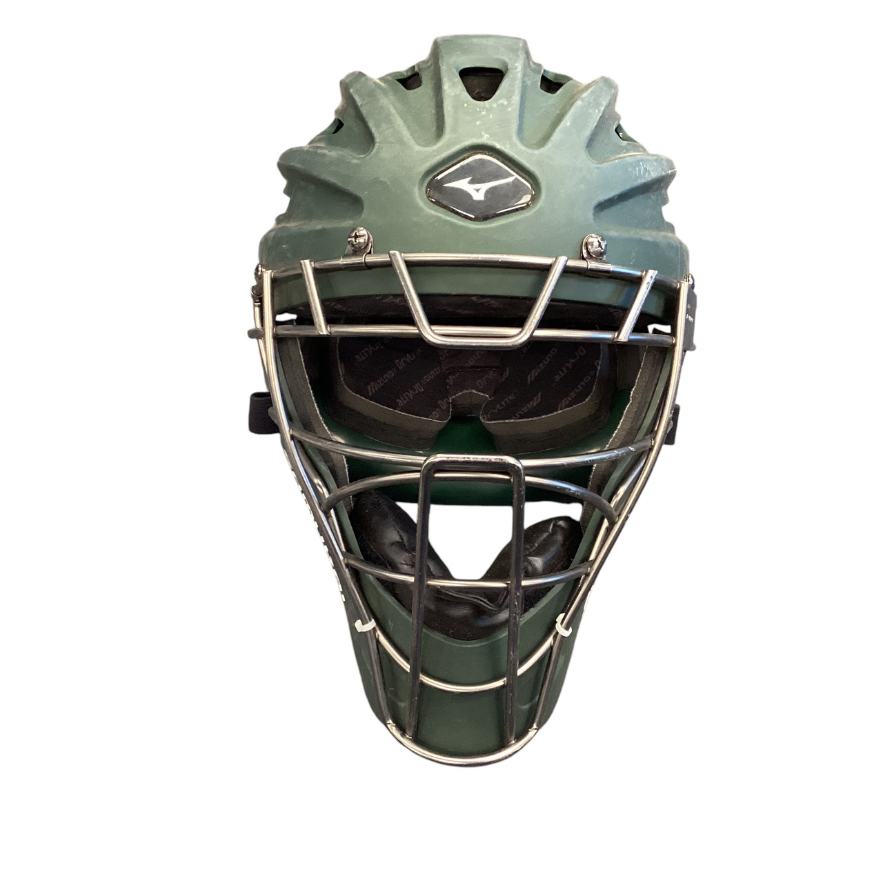 Used Mizuno SAMURAI CATCHERS HELMET Batting Helmet w/Mask Dark