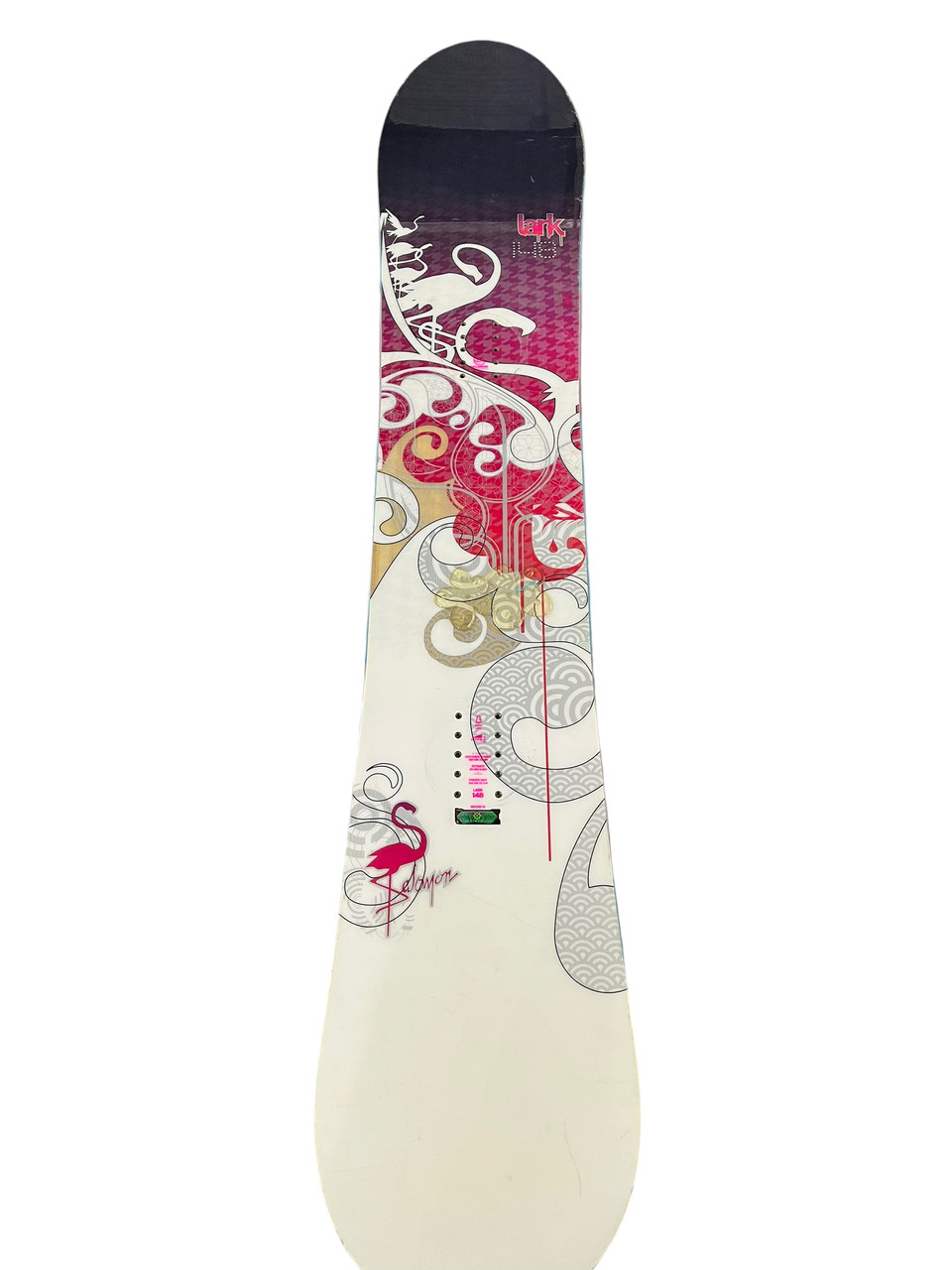 Used Salomon LARK Womens Snowboard Only White And Neon Pink 148 cm  11820-S000035851