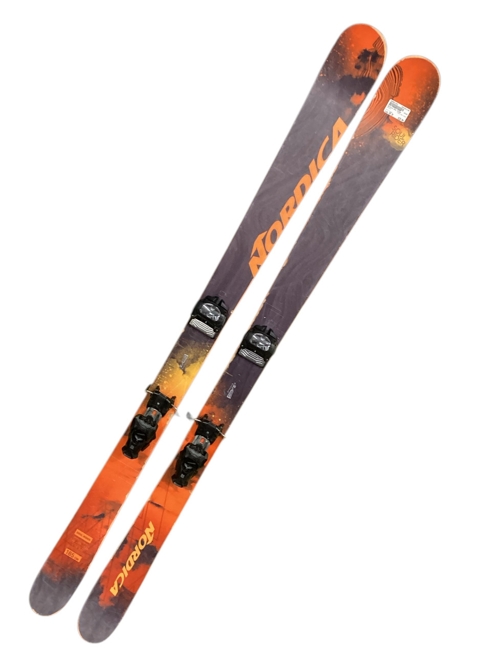 Used Nordica SOUL RIDER Mens DH Ski/Binding Orange 185 cm
