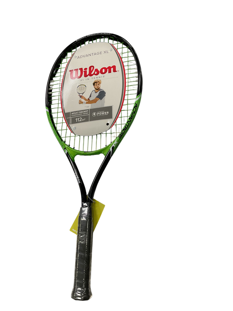 Used Wilson ADVANTAGE XL Adult Tennis Racquet Green 4 3/8