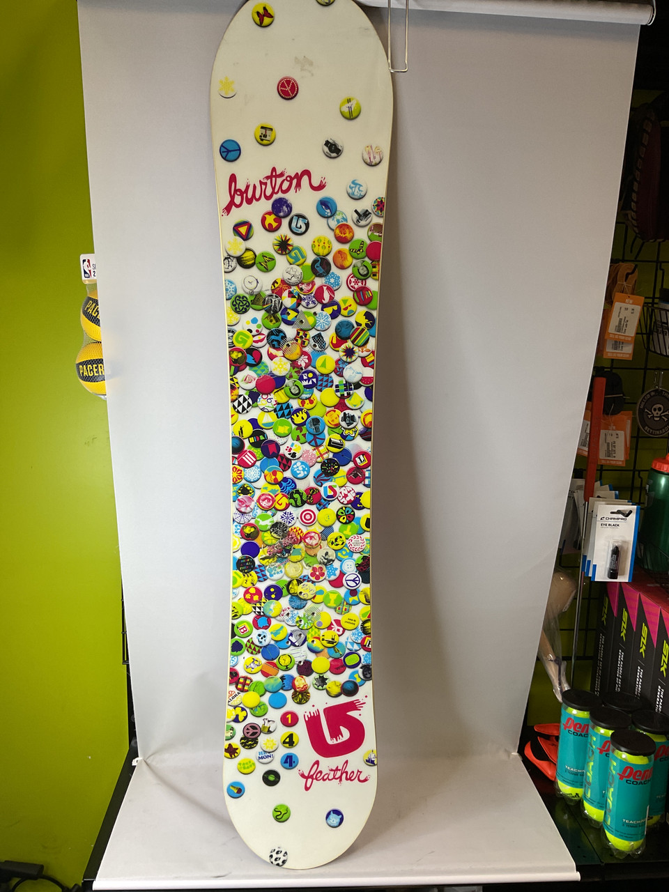 Used Burton FEATHER Womens Snowboard Only White 140 cm