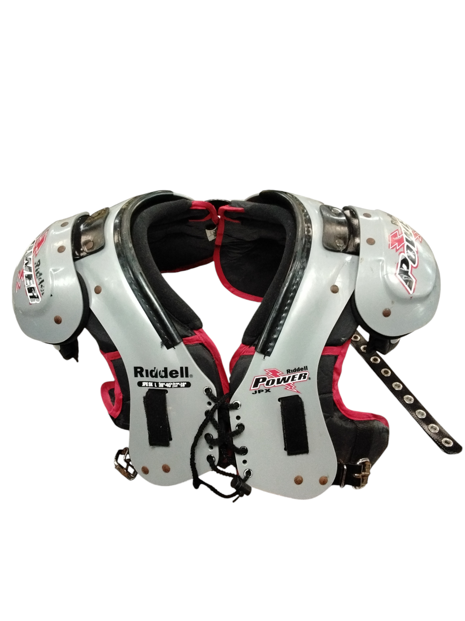 Used Riddell POWER SPX FB Shoulder Pads Grey LG