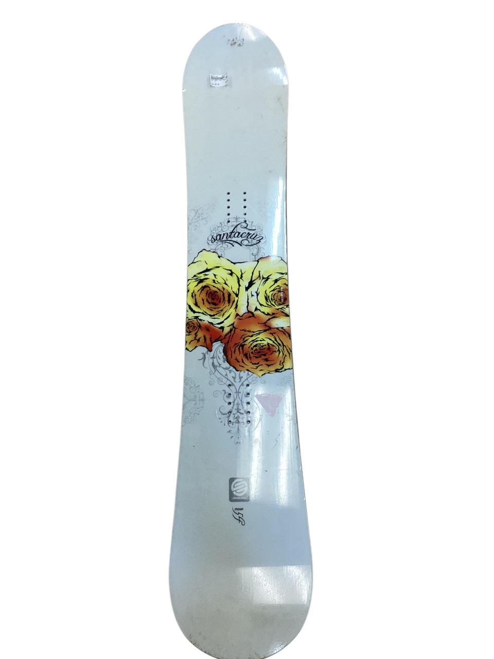 Used Santa Cruz MUSE Womens Snowboard Only White 154 cm