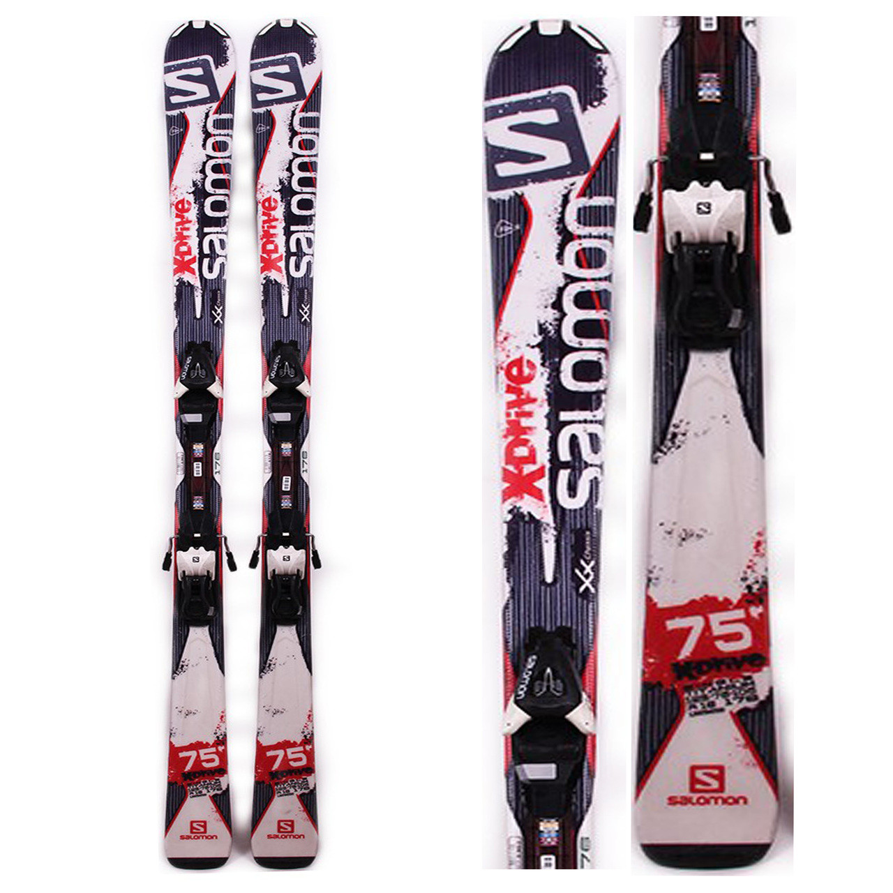 Used Salomon SALOMON X-DRIVE 75 Mens DH Ski/Binding None 175 cm