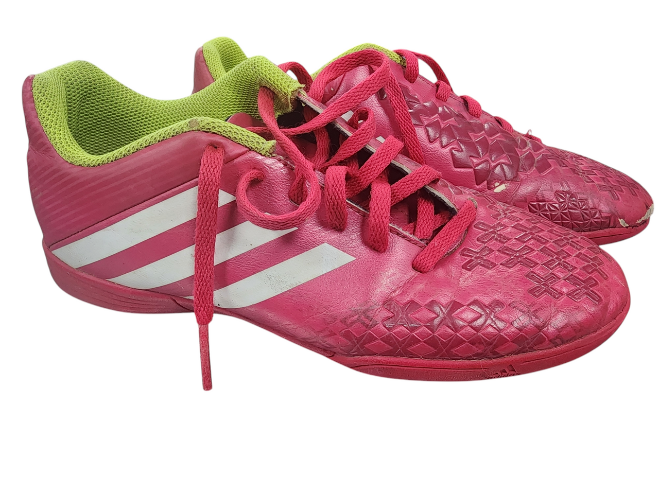 Used Adidas Soccer Indoor Shoes Pink Junior 05.5