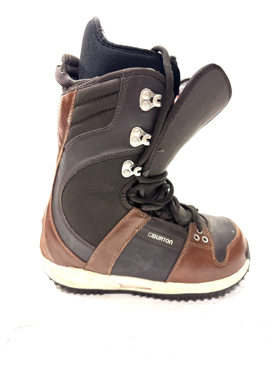 Used Burton FREESTYLE Mens Snowboard Boots Brown Senior 8.5