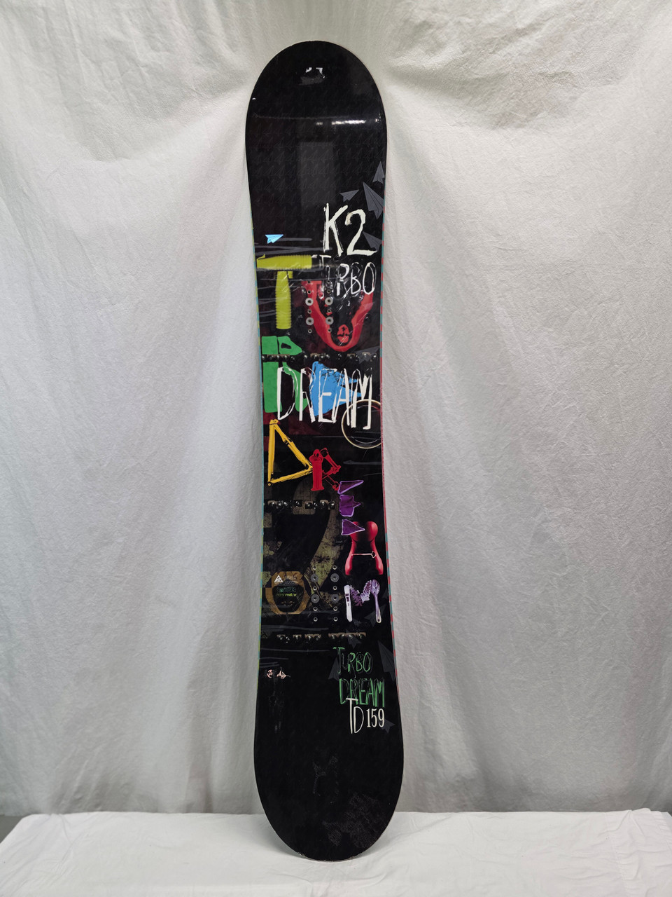 Used K2 TURBO DREAM Mens Snowboard Only Black 159 cm