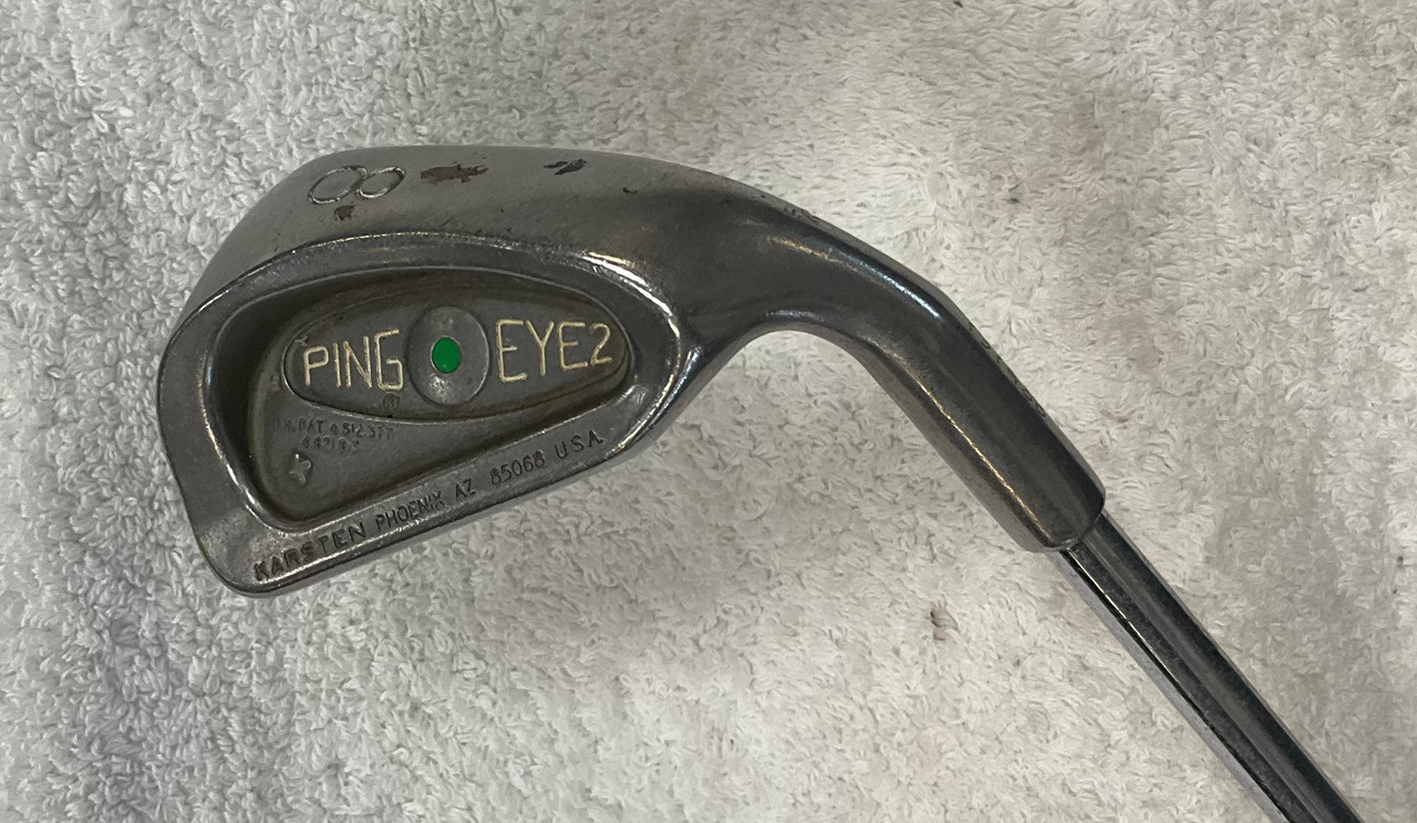 Used Ping EYE 2 GREEN DOT 8 Iron Stiff Flex Steel Shaft Individual