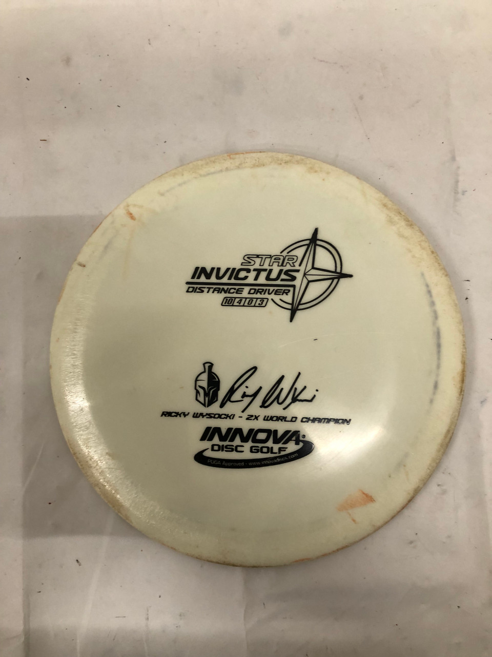 Used Innova STAR INVICTUS Disc Golf Driver White 167g
