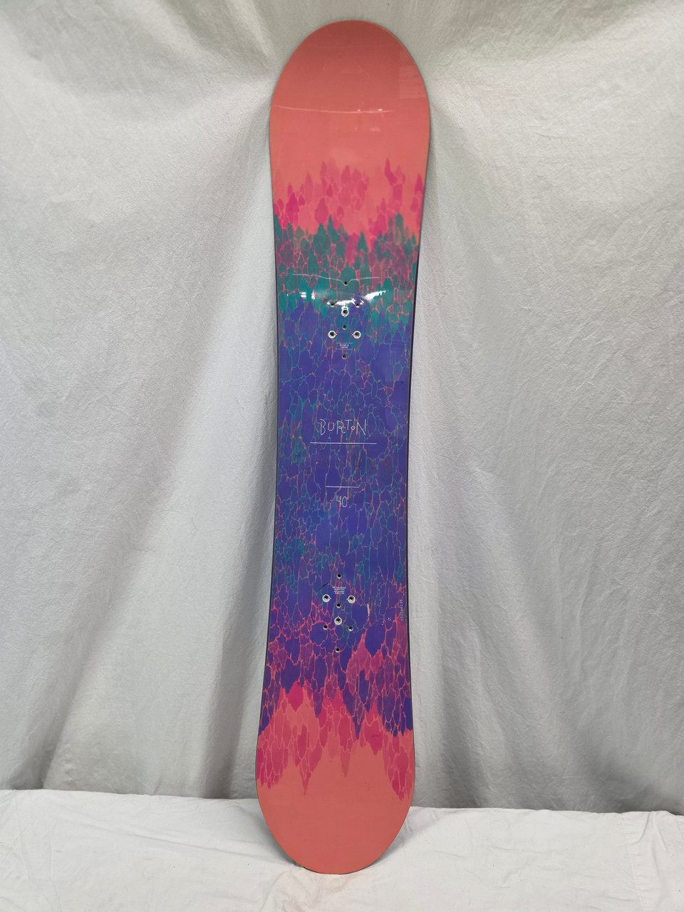 Used Burton FEATHER FORTY Womens Snowboard Only Purple 140 cm