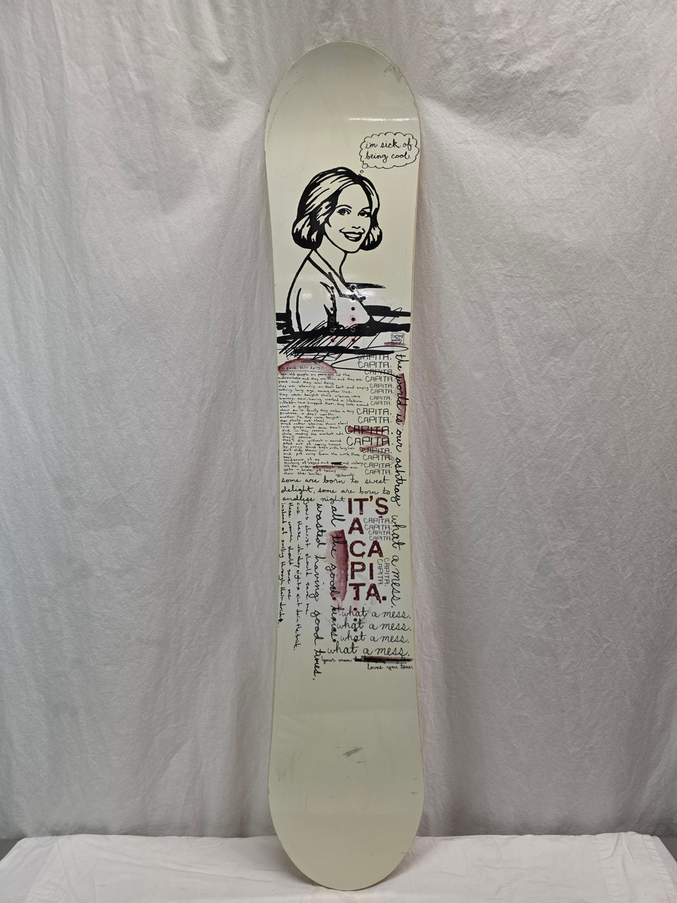 Used CAPITA STAIRMASTER Mens Snowboard Only White 159 cm