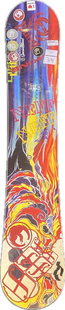 Used Lib Tech SKULL Mens Snowboard Only White 153 cm