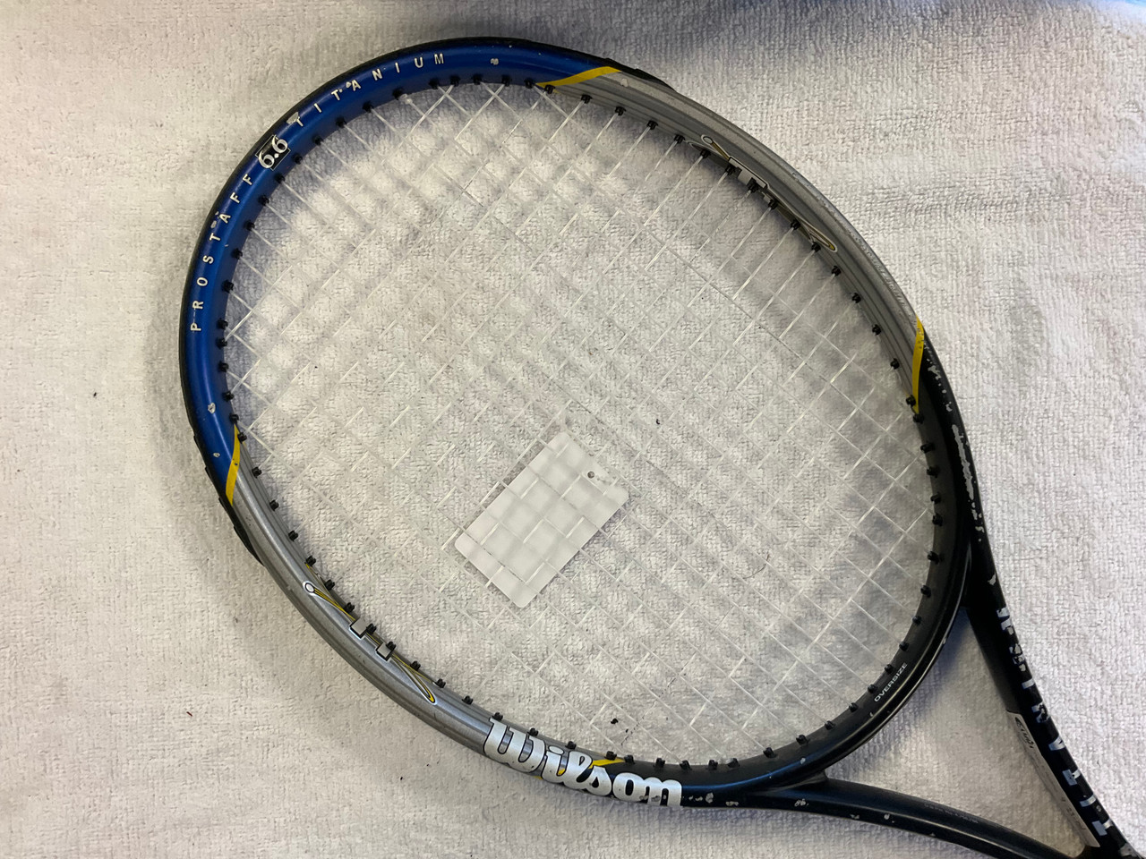 Used Wilson PROSTAFF TITANIUM 6.6 Adult Tennis Racquet Navy