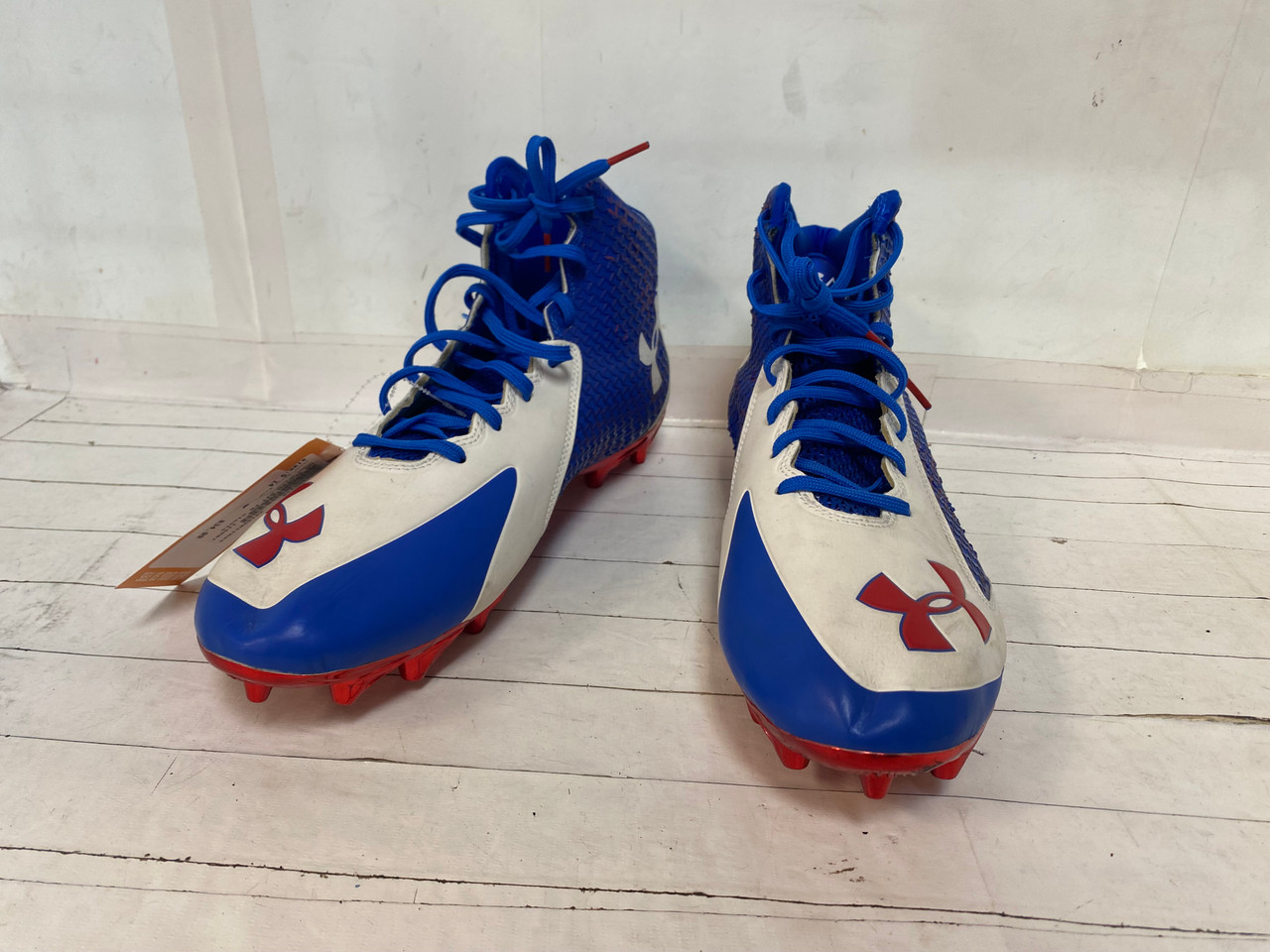 Used Under Armour Adult FB Cleats Royal Blue Senior 14