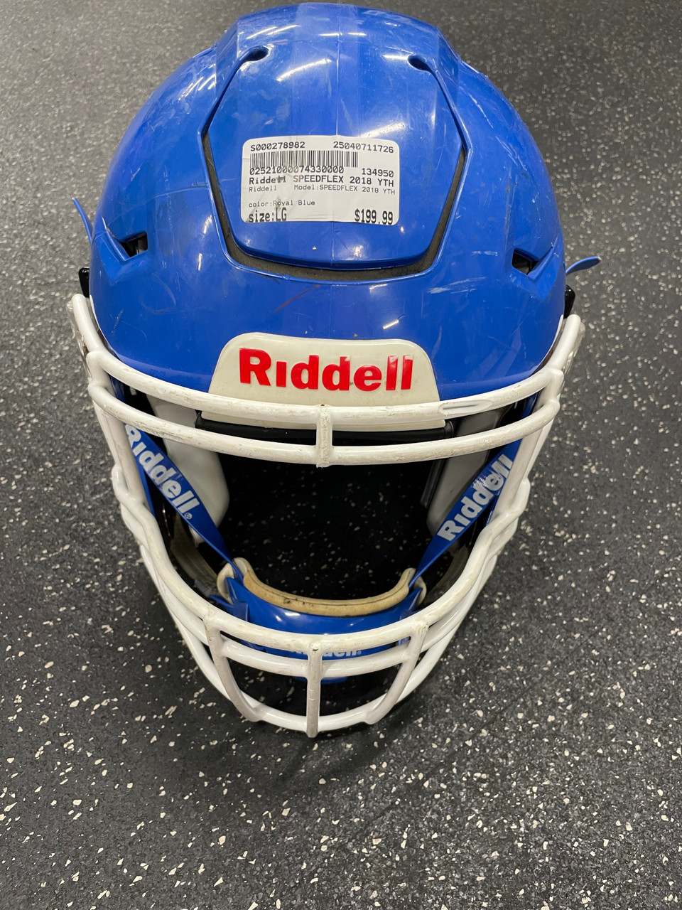 ハリRiddell speed flex 青　M Riddell Speed FLEX Football Helmet Gray w/ Royal Blue