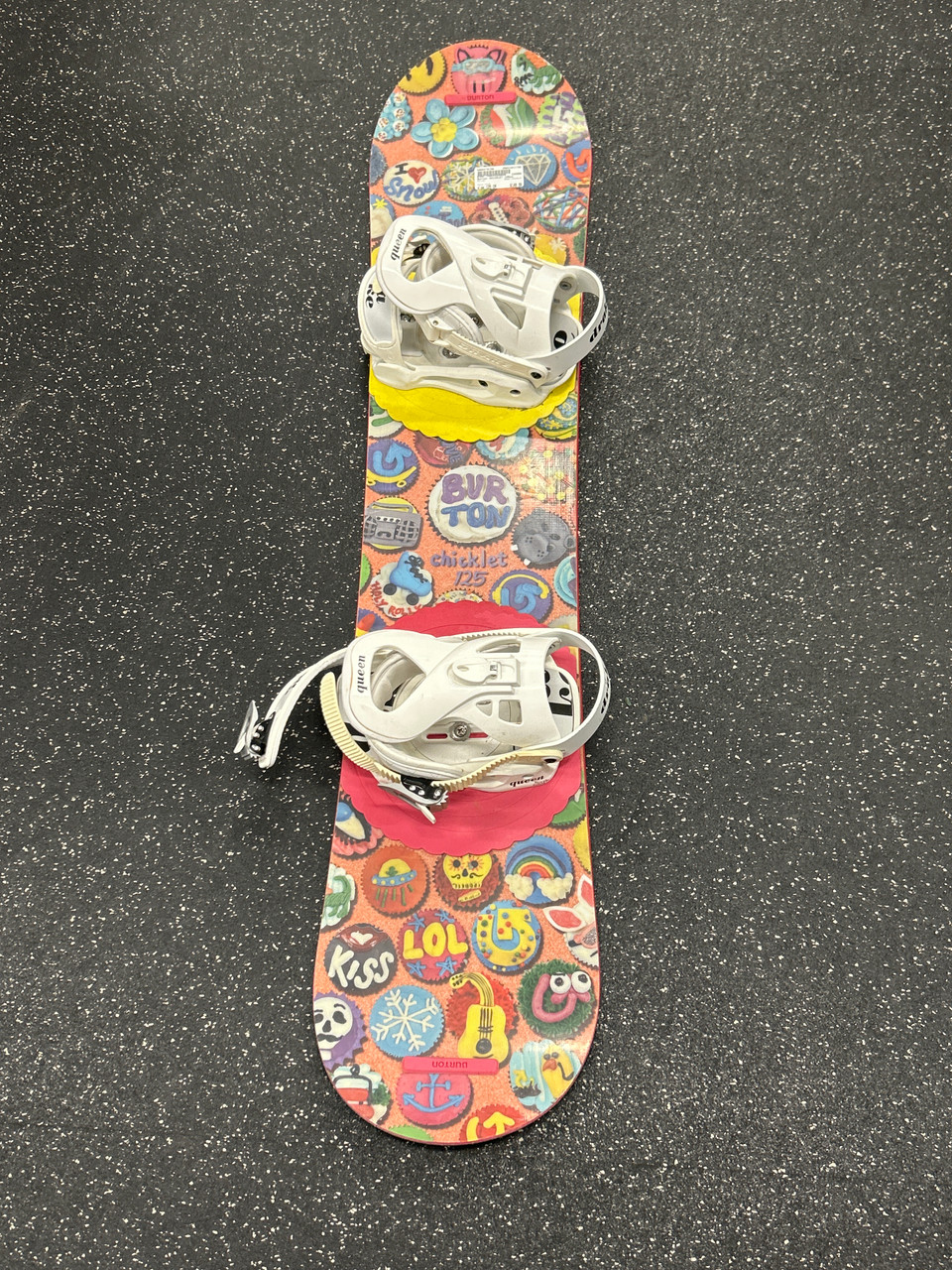 Used Burton CHICKLET Girls Board/Binding Pink 125 cm