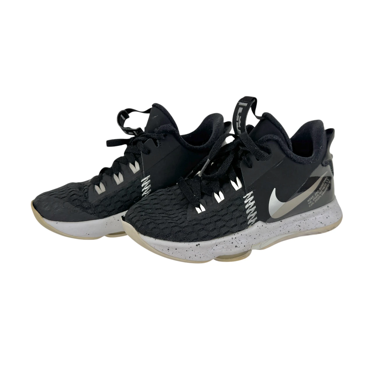 Used Nike LEBRON WITNESS V Basketball Shoes M Black Junior 04