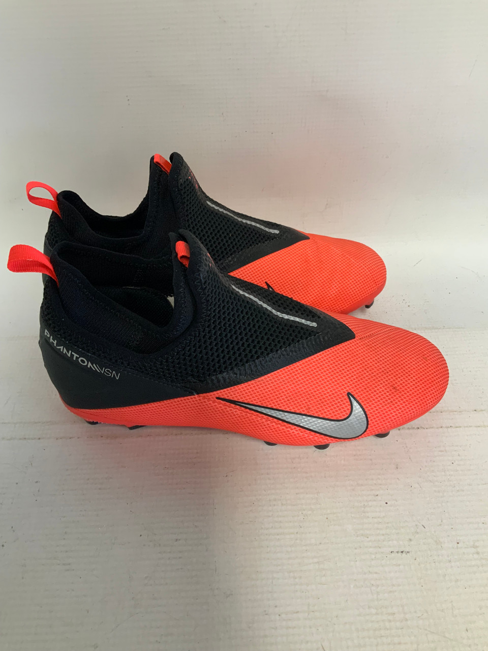 Used Nike PHANTOM VSN GHOST Soccer Cleats Orange Senior 6