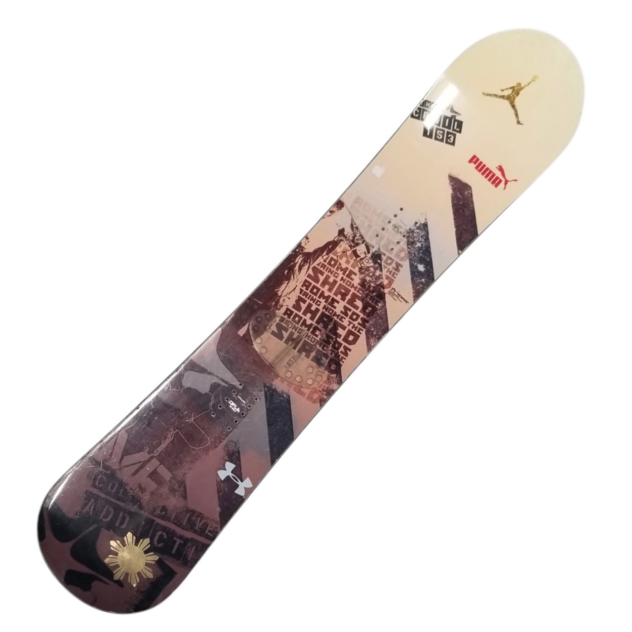 Used Rome THE CRAIL Mens Snowboard Only Tan 153 cm