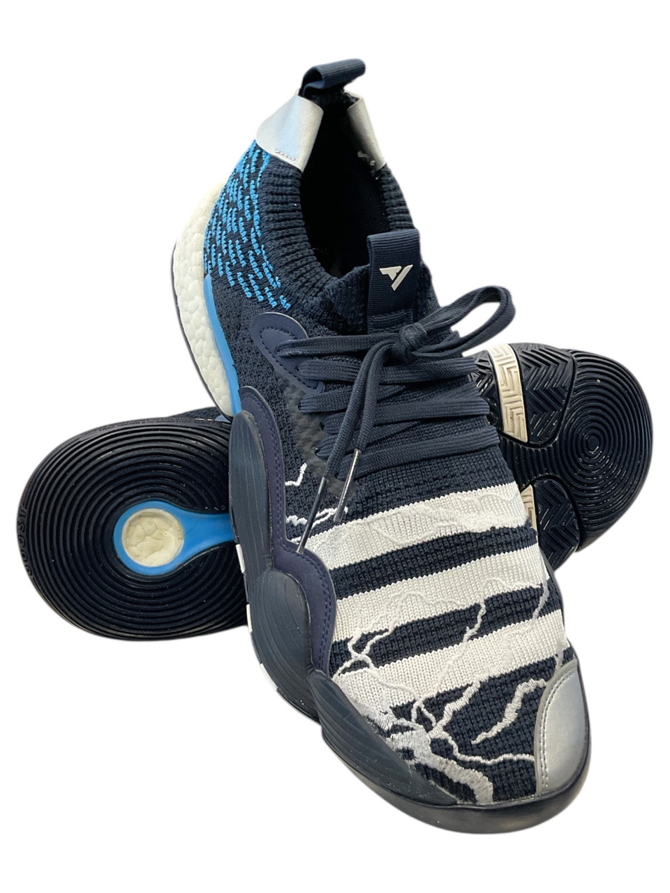 Used Adidas Basketball Shoes M Navy Blue Senior 12