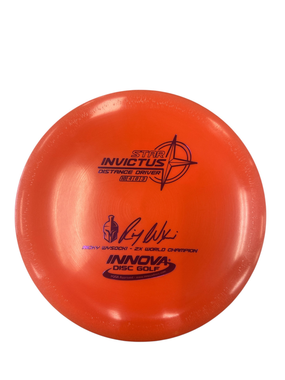 Used Innova STAR INVICTUS Disc Golf Driver Orange