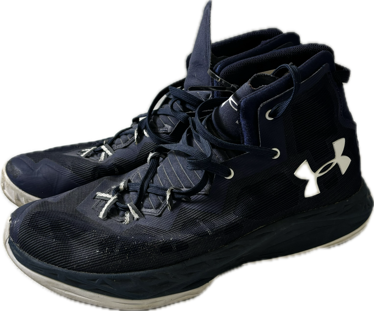 Used Under Armour LIGHTNING 4 Basketball Shoes W Navy Blue 